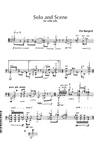 Norgard - Solo and Scene for cello solo - Cello part - first page